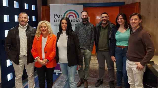 Integrantes de la candidatura de Por Andalucía Izquierda Unida en Málaga.