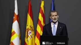 Felipe VI, durante su discurso de bienvenida en el Mobile World Congress de Barcelona.