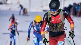 El español Oriol Cardona en el Mundial de esquí de montaña