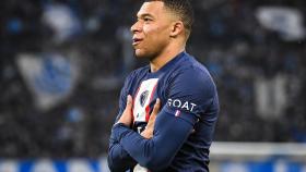 Kylian Mbappé, celebrando un gol con el PSG en la temporada 2022/2023