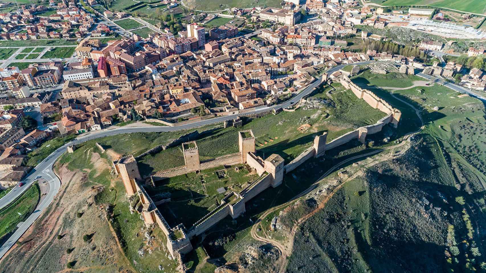 Vista aérea Castillo de Molina de Aragón.