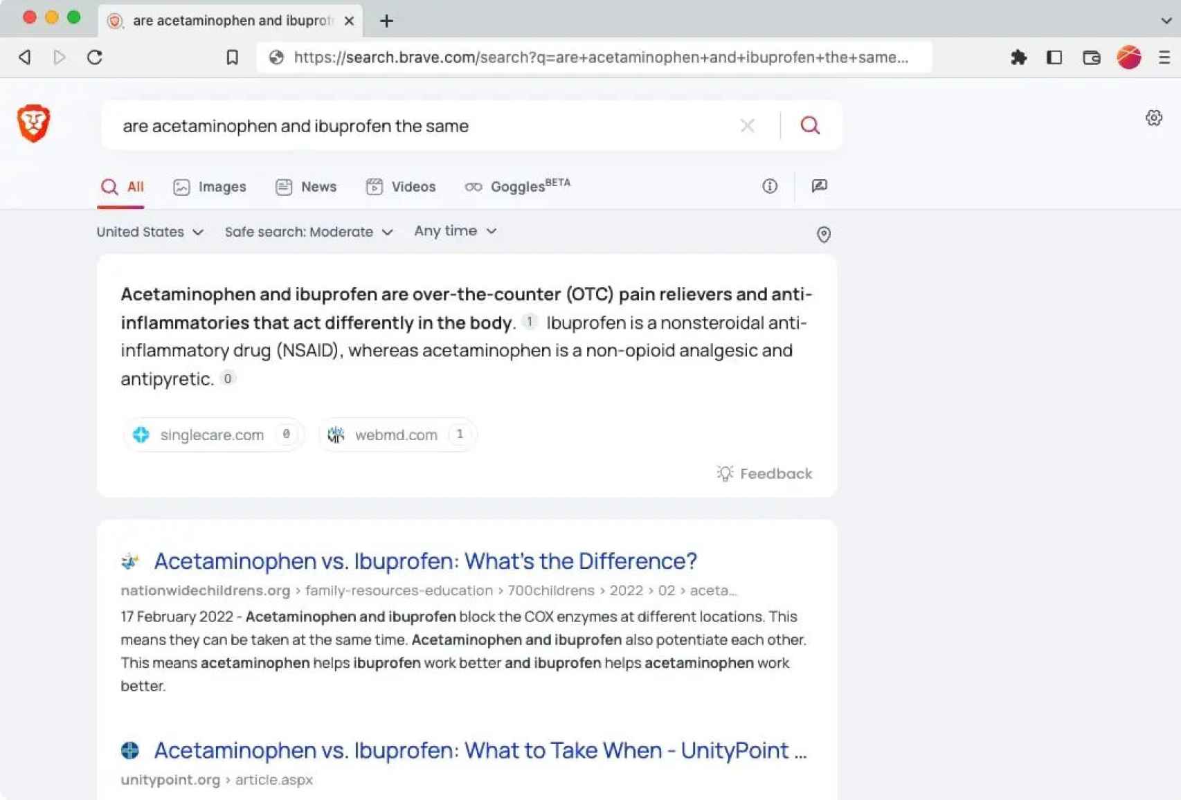Brave's search engine now displays summaries using artificial intelligence