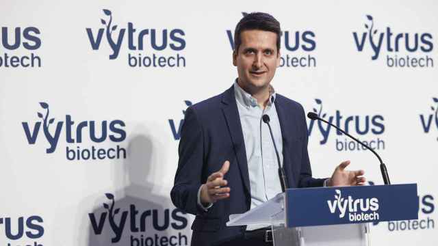 Albert Jané, confudador, CEO y COO de Vytrus Biotech, durante el discurso de la salida a Bolsa de la compañía.