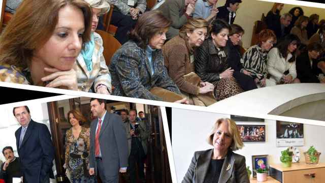 Arriba, sesión en las Cortes para aprobar la ley en marzo de 2003 con la presencia de asocaciones de mujeres. Abajo, reunión de la Comisión de Interconsejería y María Parra, en la actualidad