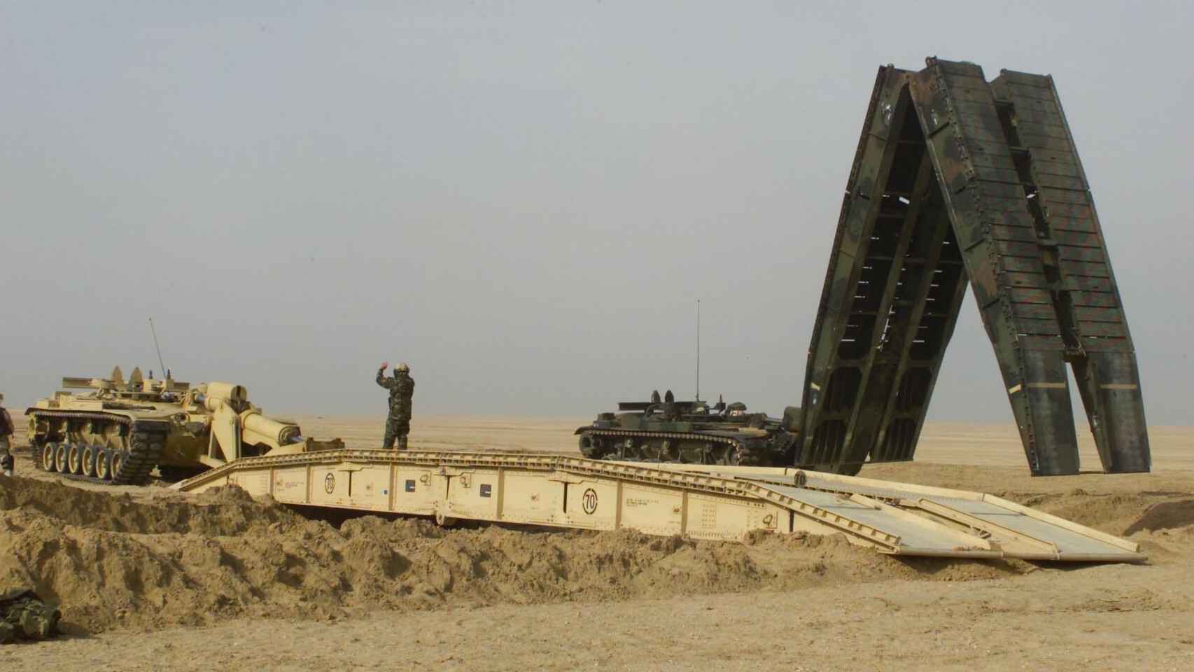 Deployed bridge of the M60 ALVB