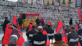 Imagen de la concentración de Falange en Valladolid este sábado