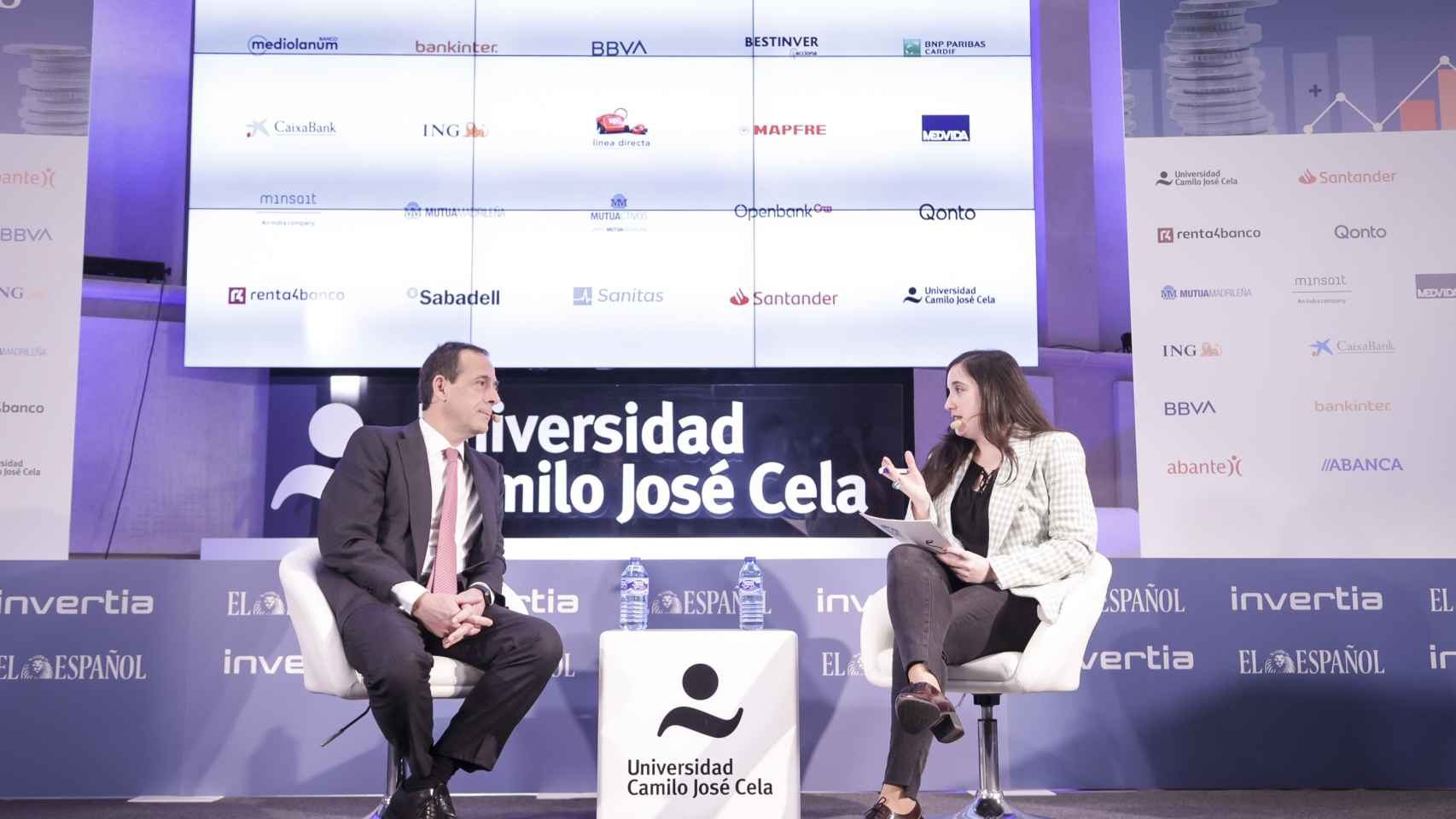 Gonzalo Gortázar, consejero delegado de CaixaBank, en su entrevista durante el III Observatorio de las Finanzas de EL ESPAÑOL e Invertia.