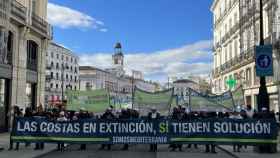 Manifestación en Madrid de Somos Mediterránea contra la Ley de Costas.