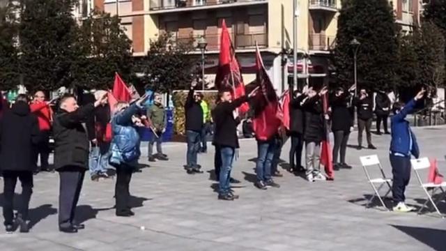 Imagen del acto de Falange del pasado sábado en Valladolid