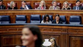 Las ministras Ione Belarra e Irene Montero, en el Congreso.