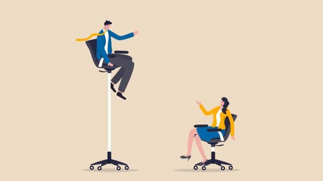 Ilustración sobre la diferencia salarial entre hombres y mujeres.