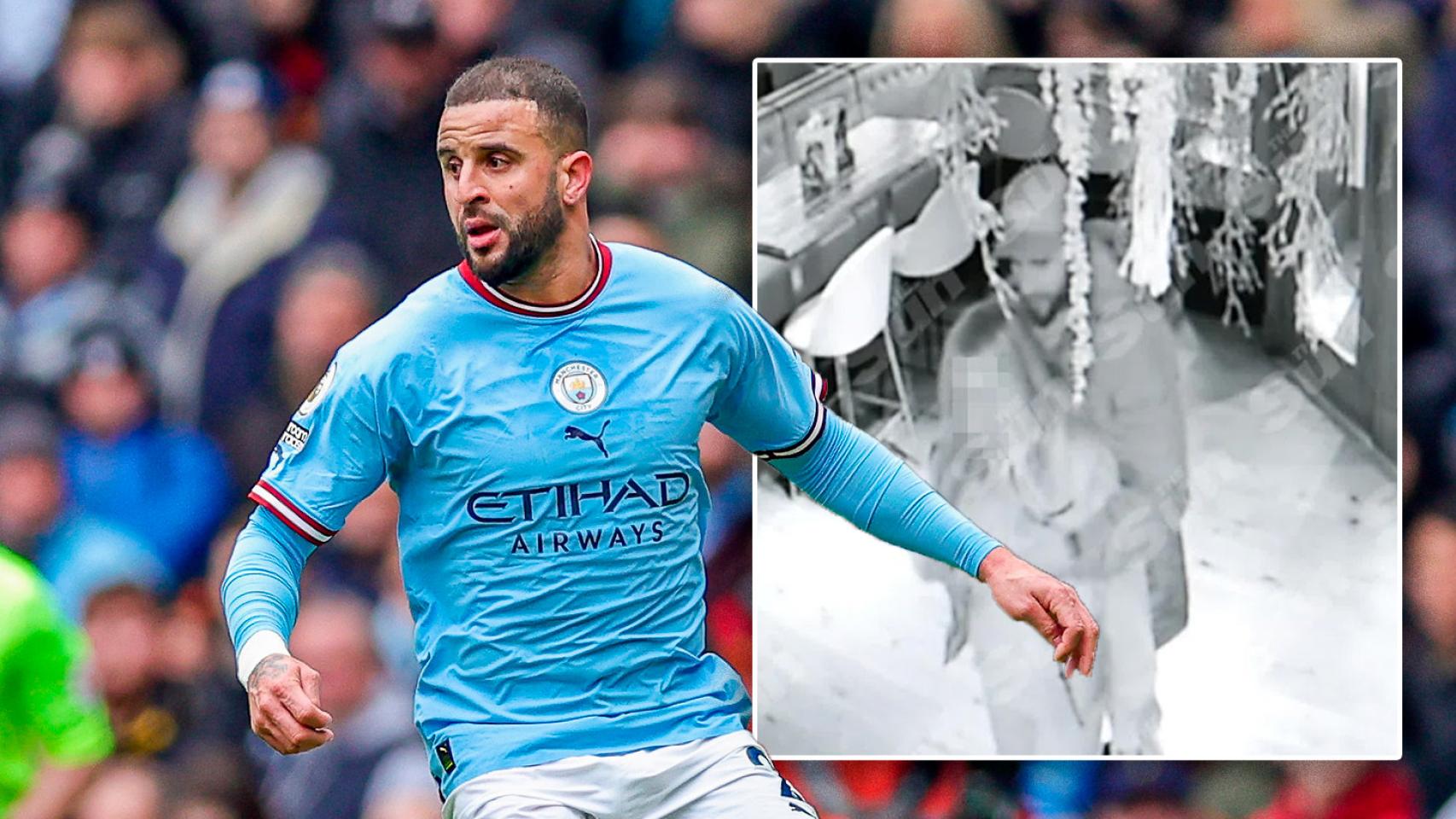 El jugador del Manchester City fue filmado en un bar de Manchester.