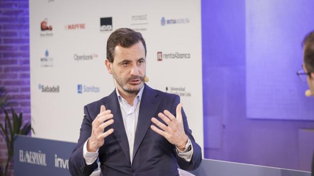 Álvaro de Salas, director de Estrategia e Innovación de Servicios Financieros de Minsait, durante su intervención en el III Observatorio de las Finanzas.