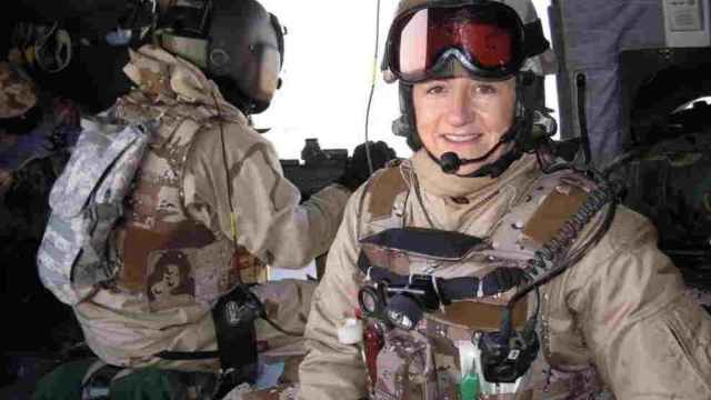 Marta Presa en una misión en Afganistán.