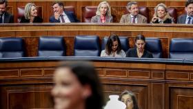 Ione Belarra e Irene Montero, solas en la bancada del Gobierno en el Congreso de los Diputados.