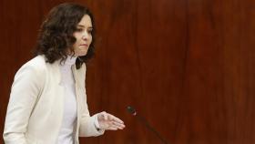 Isabel Díaz Ayuso, en el pleno de la Asamblea.