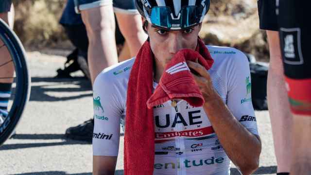 Juan Ayuso tras una etapa de La Vuelta 2022