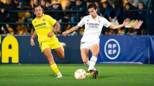 Un lance del encuentro entre el Real Madrid Femenino y el Villarreal.