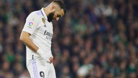 Karim Benzema durante un partido con el Real Madrid