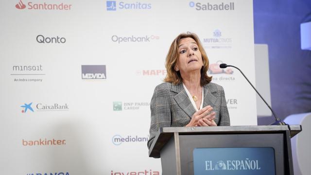 Mirenchu del Valle, nueva presidenta de Unespa, el pasado marzo durante un evento de EL ESPAÑOL-Invertia.