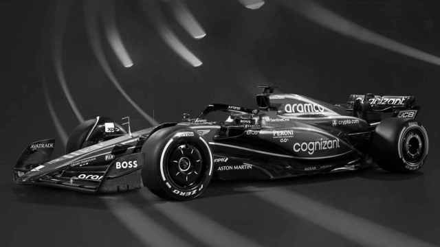 El Aston Martin de F1 que pilota Fernando Alonso.