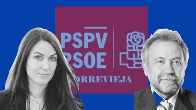 Barbara Soler, candidata del PSOE en Torrevieja, y Andrés Navarro, ex secretario general local.