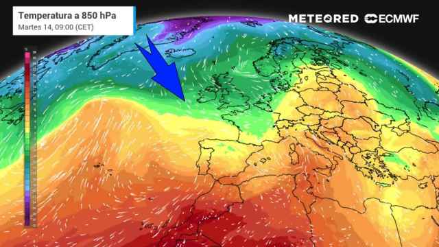 La masa de aire más frío y húmedo que afectará  a España. Meteored.