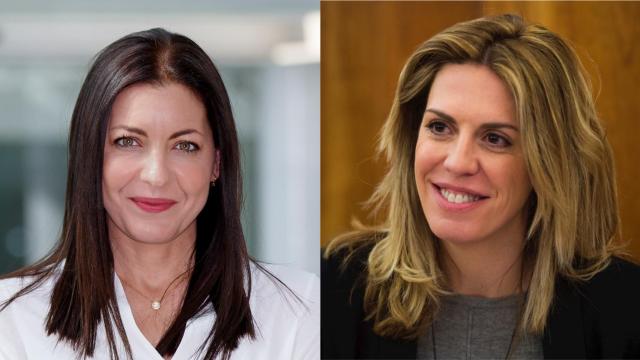 Lola Moreno (izquierda) y Paloma Tejero, candidatas del PP a las alcaldías de Majadahonda y Pozuelo de Alarcón, respectivamente.