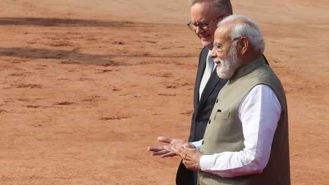 Narendra Modi, primer ministro indio, junto con su homólogo australiano