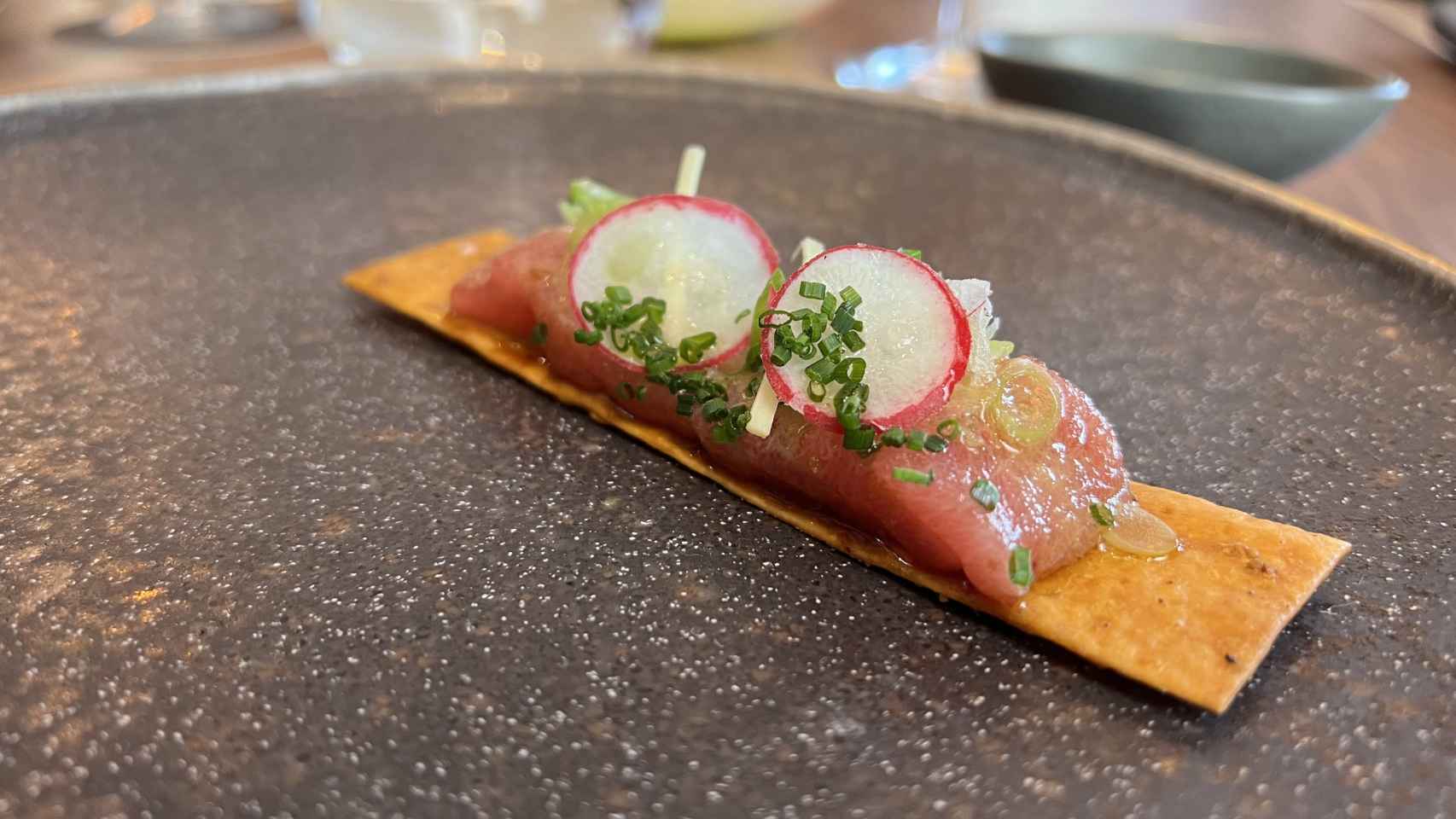 Pizzita sashimi de atún rojo