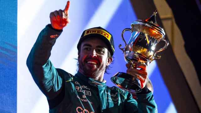 Fernando Alonso, tras su tercer puesto en el GP de Bahrein de la F1 2023