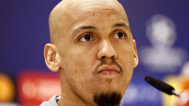 Fabinho, en rueda de prensa de la Champions League con el Liverpool