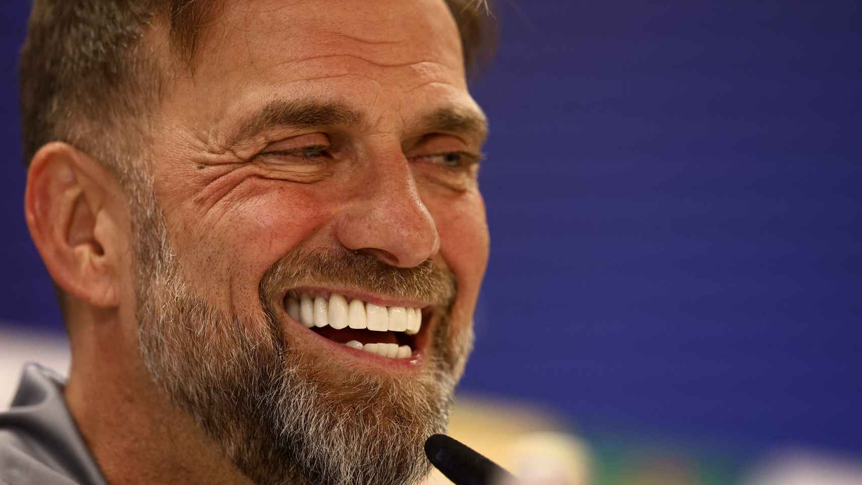 Jürgen Klopp, en rueda de prensa de la Champions League con el Liverpool