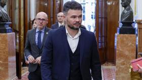 El portavoz de ERC, Gabriel Rufián, en el Congreso de los Diputados.