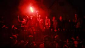 Aficionados del Liverpool en Madrid, en una foto de archivo.