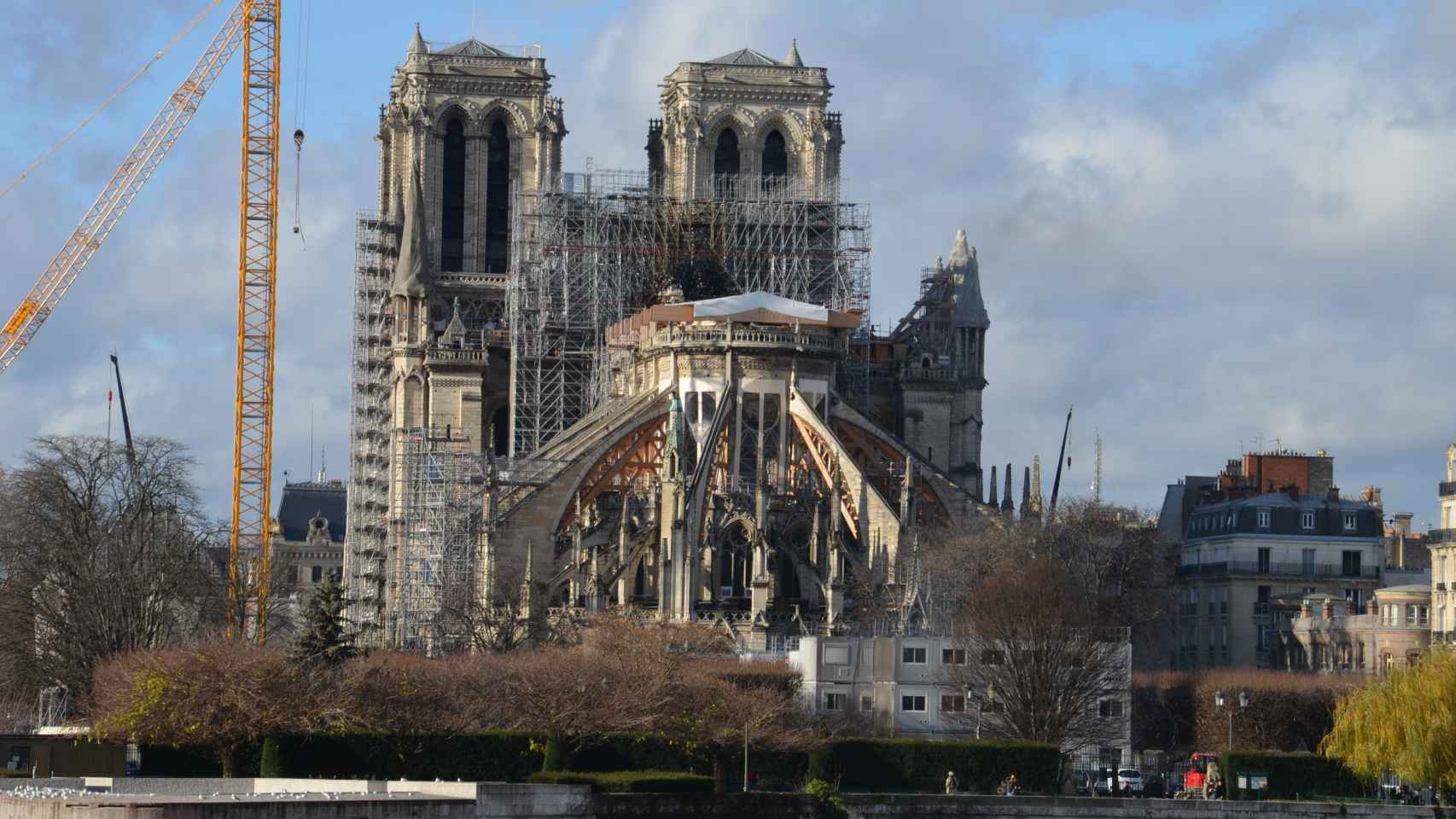 Imagen genérica de la catedral de Notre Dame durante los trabajos de restauración. Foto: Maxime L'Héritier