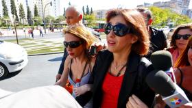 Juana Rivas a su llegada al juzgado de Granada.