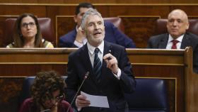 El ministro del Interior, Fernando Grande-Marlaska, este miércoles en la sesión de control al Gobierno.