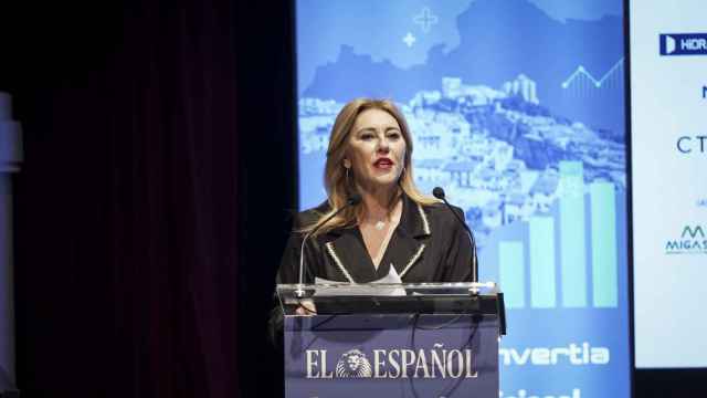 La consejera de Economía, Hacienda y Fondos Europeos, Carolina España, duurate su intervención en el Foro.