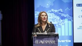La consejera de Economía, Hacienda y Fondos Europeos, Carolina España, duurate su intervención en el Foro.