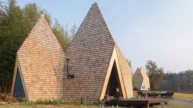 La cabaña de madera que se construye como un Lego.