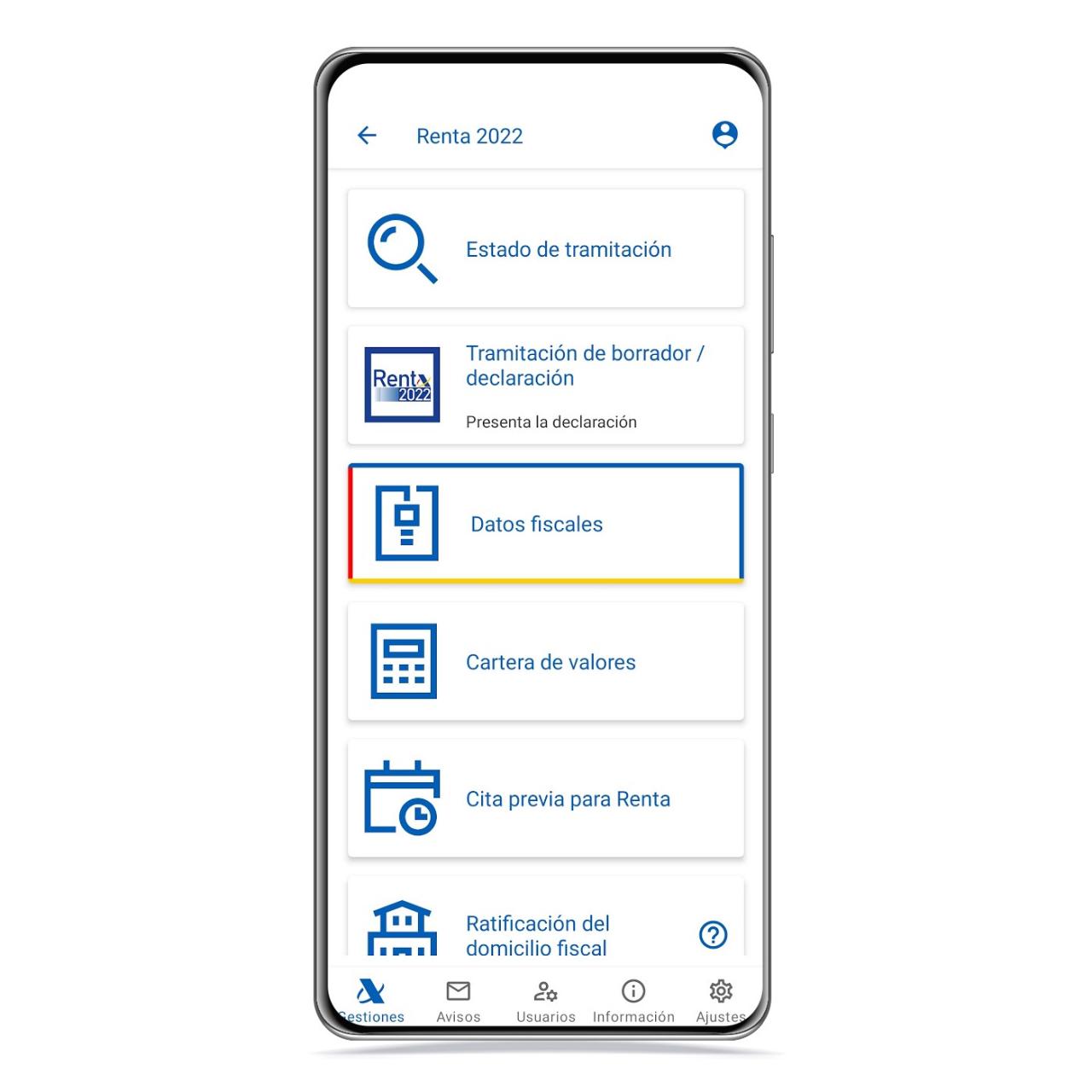 Tax data in the Tax Agency app