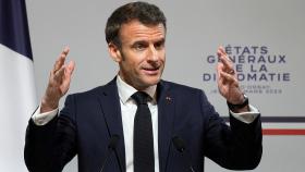 Emmanuel Macron durante una rueda de prensa en París.