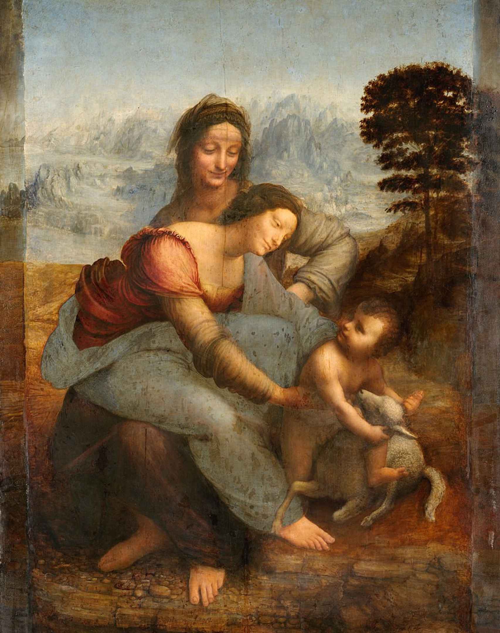 'Santa Ana, la Virgen y el Ninño', de Leonardo da Vinci.