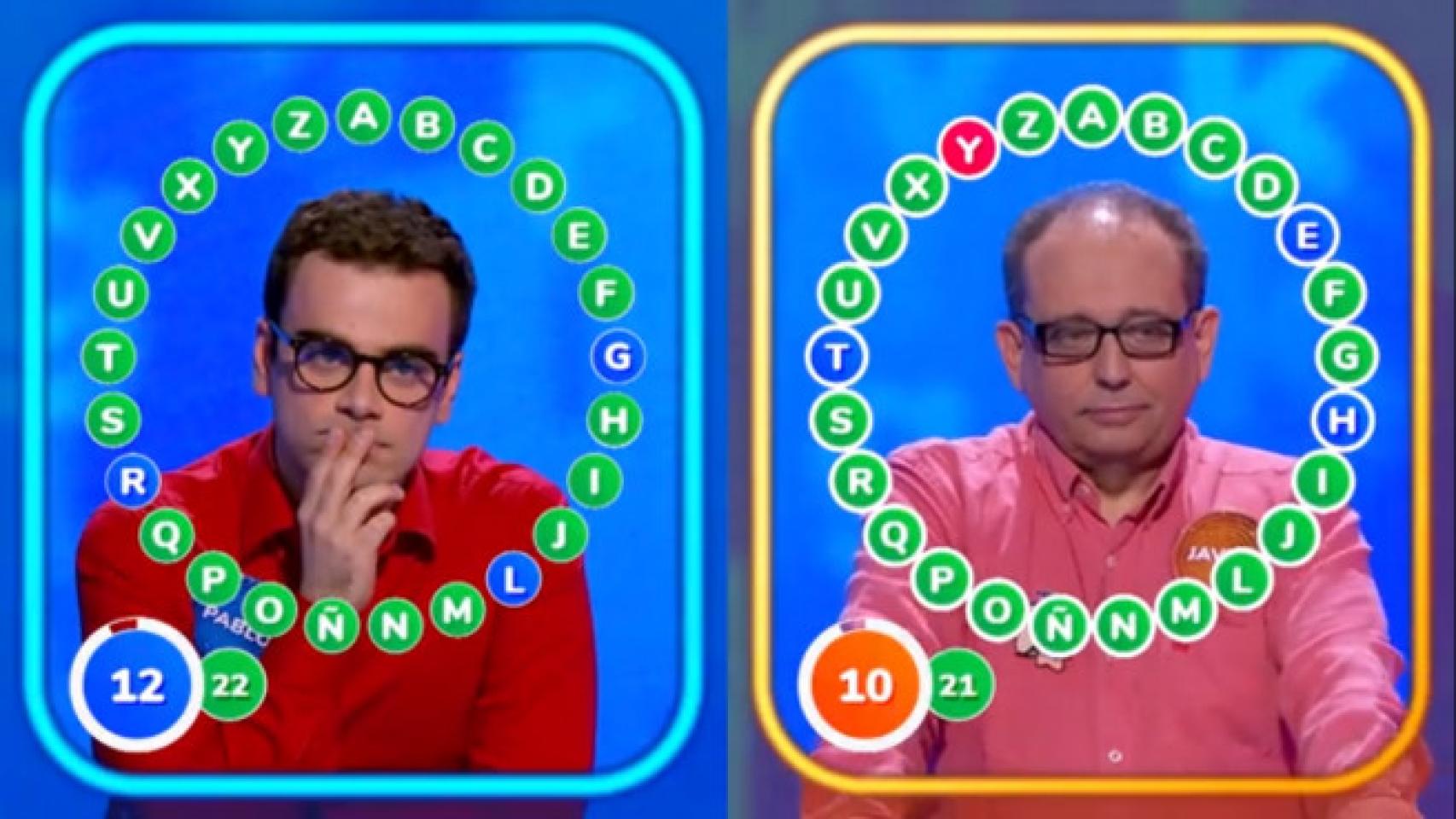 Javier Dávila jugando El Rosco contra Pablo.