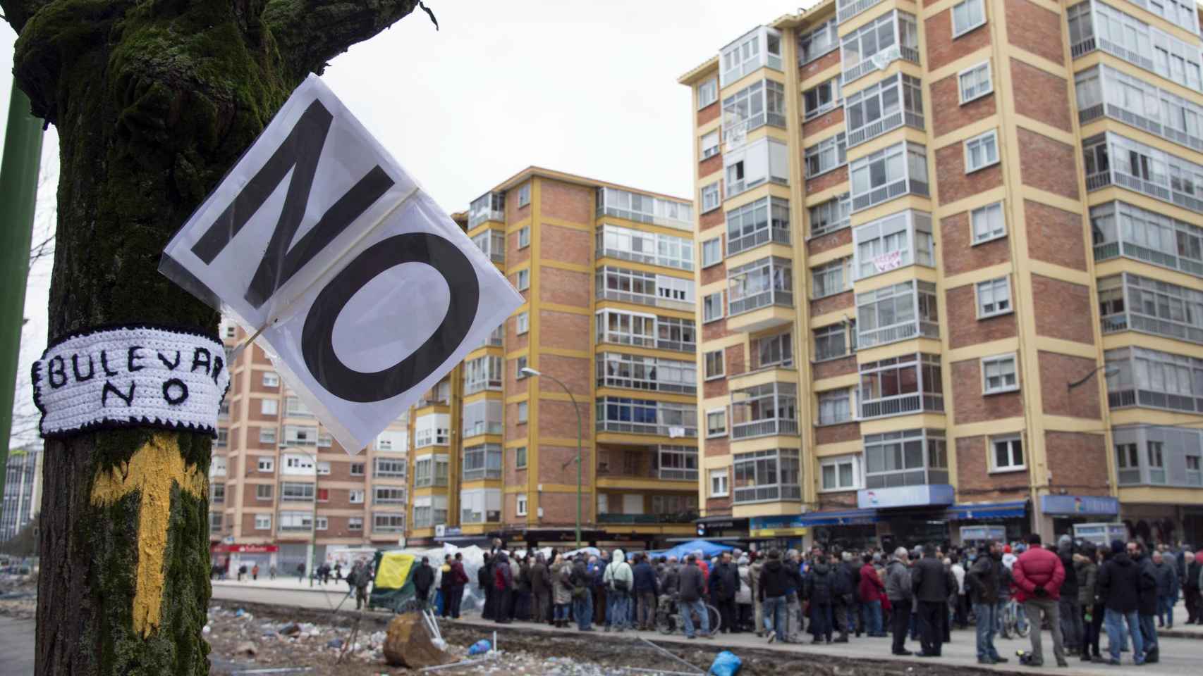 Imagen de las protestas de los vecinos del barrio de Gamonal en enero de 2014.