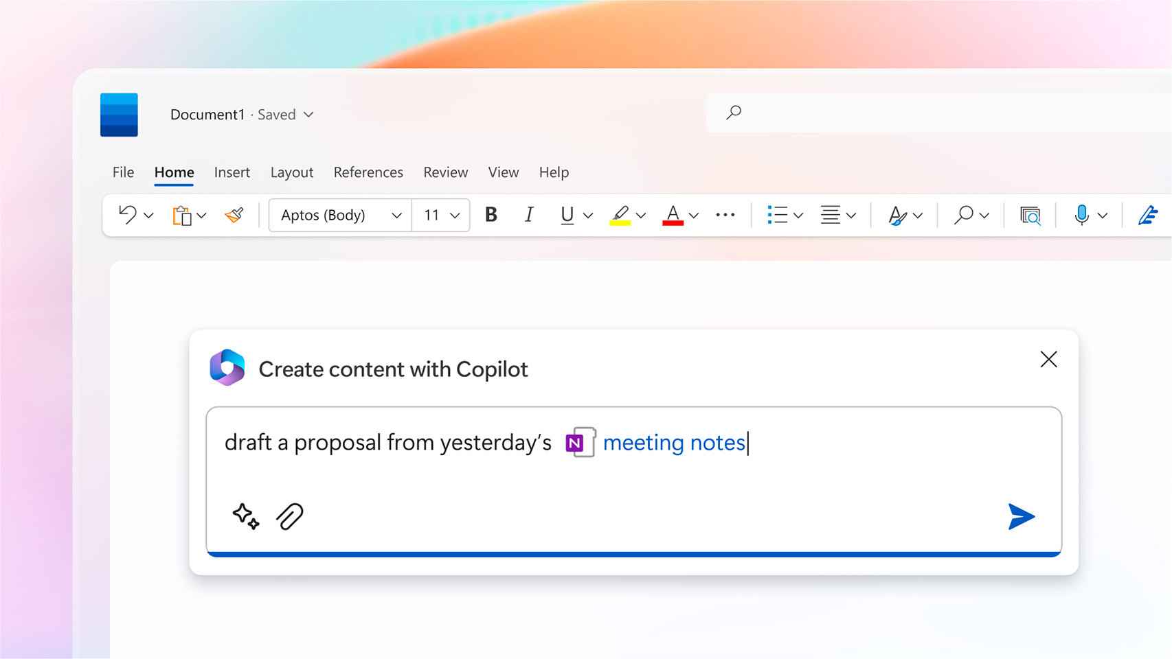Generating content with Copilot in Microsoft 365