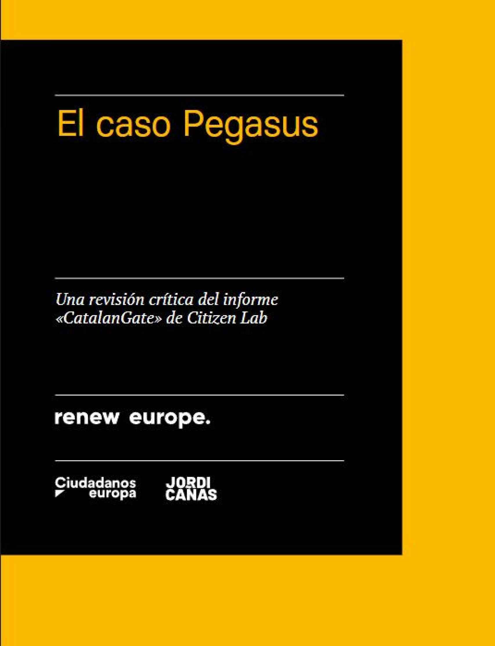 Portada del informe 'El caso Pegasus. Una revisión crítica del informe 'CatalanGate' de Citizen Lab'.