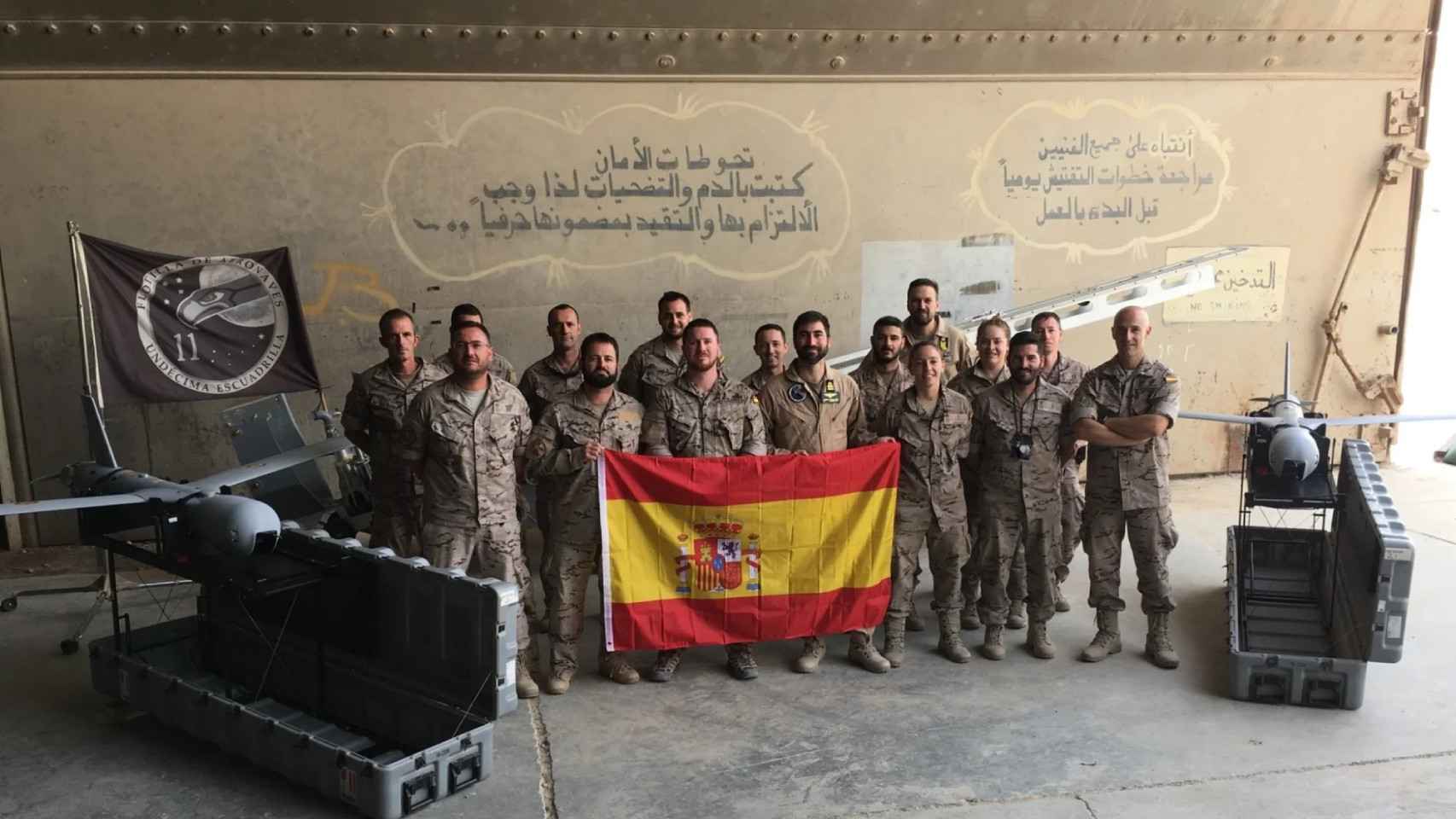Militares españoles en Irak con drones ScanEagle