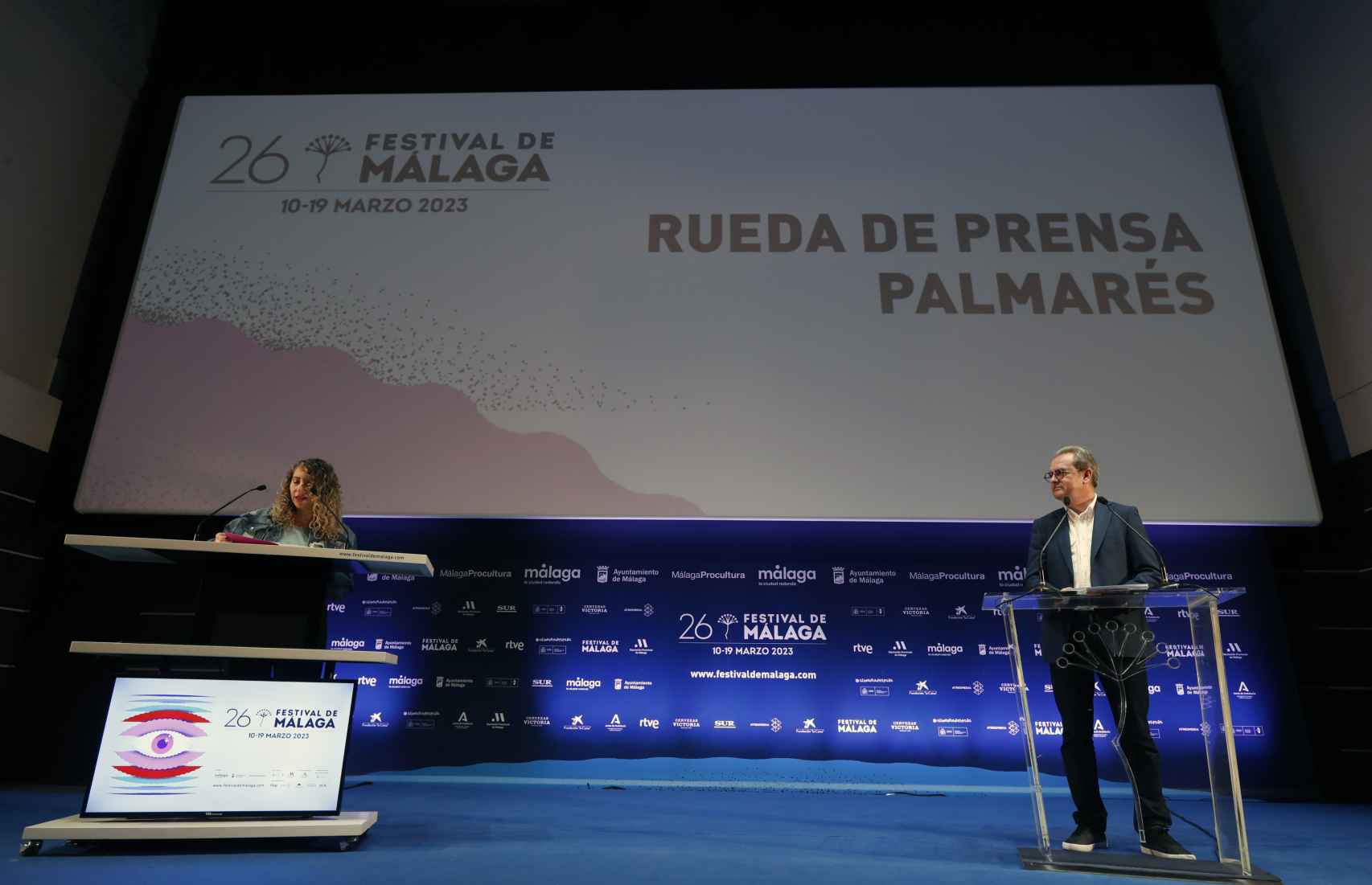 Lectura del palmarés del Festival de Málaga.